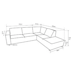 Hoekbank Nolan Links - Donkergrijs -Leenbakker Winkel 10101990 9600