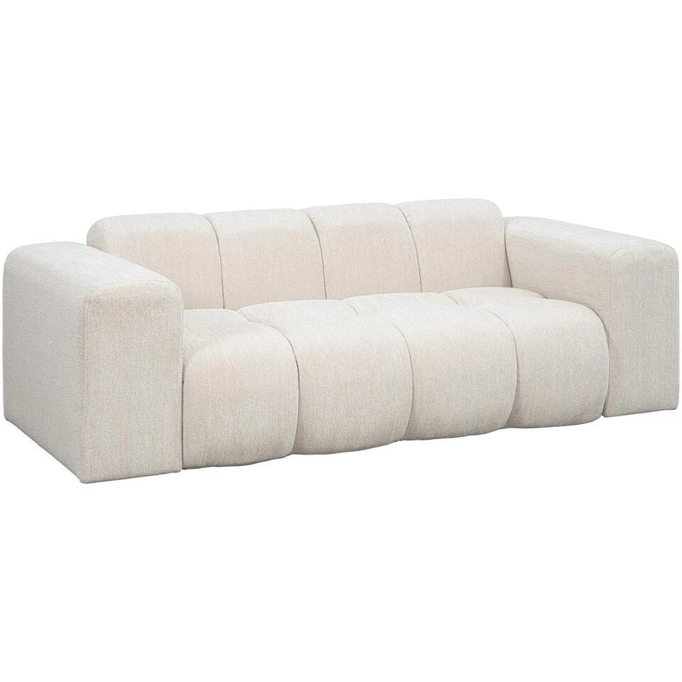 Bank Beau 2-zits - Stof Raven - Beige 2 Bank Beau 2-zits - Stof Raven - Beige - Afbeelding 2