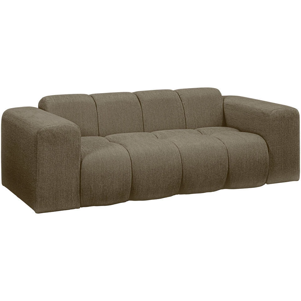 Bank Beau 2-zits - Stof Raven - Bruin 2 Bank Beau 2-zits - Stof Raven - Bruin - Afbeelding 2