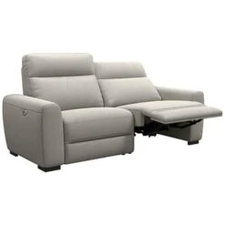 Bank James Verstelbaar 3-zits - Stof Gaucho - Lichtgrijs -Leenbakker Winkel 10111653 0301