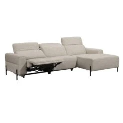 Hoekbank Dave Rechts - Elektrisch Verstelbaar - Lichtgrijs -Leenbakker Winkel 10112248 0301