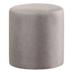 Hocker Wenen - Velvet - Taupe - 40xØ37 Cm