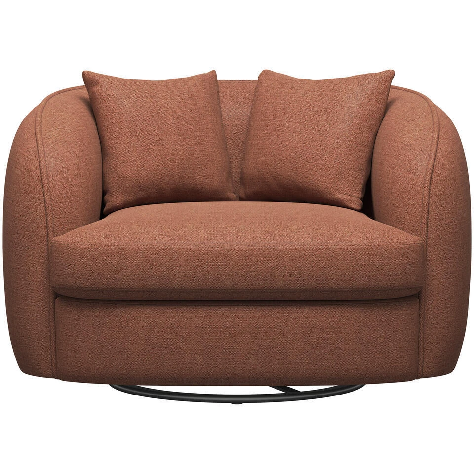 Loveseat Enzio - Stof Pure - Terra 2 Loveseat Enzio - Stof Pure - Terra - Afbeelding 2