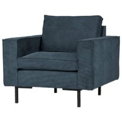 WOOOD Fauteuil Arwin - Staalblauw