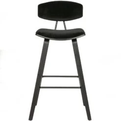 WOOOD Senn Barstoel Velvet Zwart - Set Van 2 -Leenbakker Winkel 1097fc1167744bf7a79799b9bd5a923f