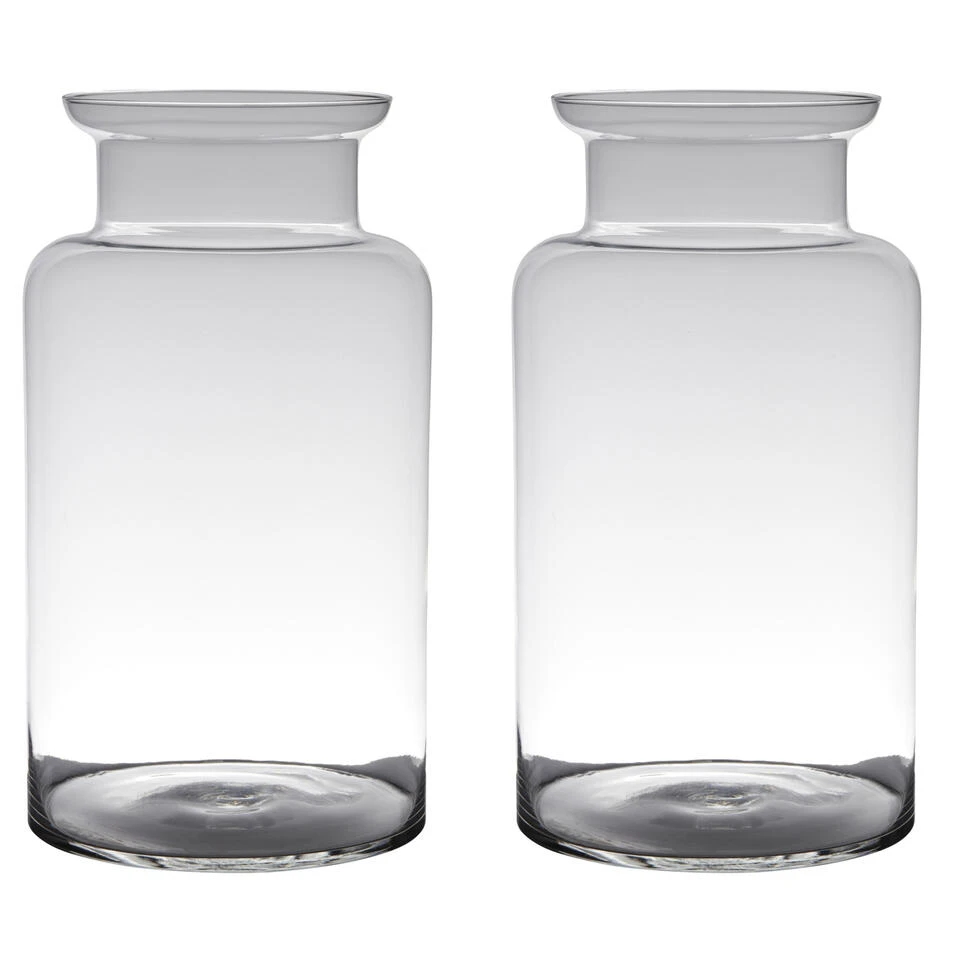 Bellatio Design Vaas - Melkbus - Glas - 9 L - 21 X 50 Cm 3 Bellatio Design Vaas - Melkbus - Glas - 9 L - 21 X 50 Cm - Afbeelding 3