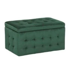 MICHIGAN - Ottomaan - Groen - Fluweel