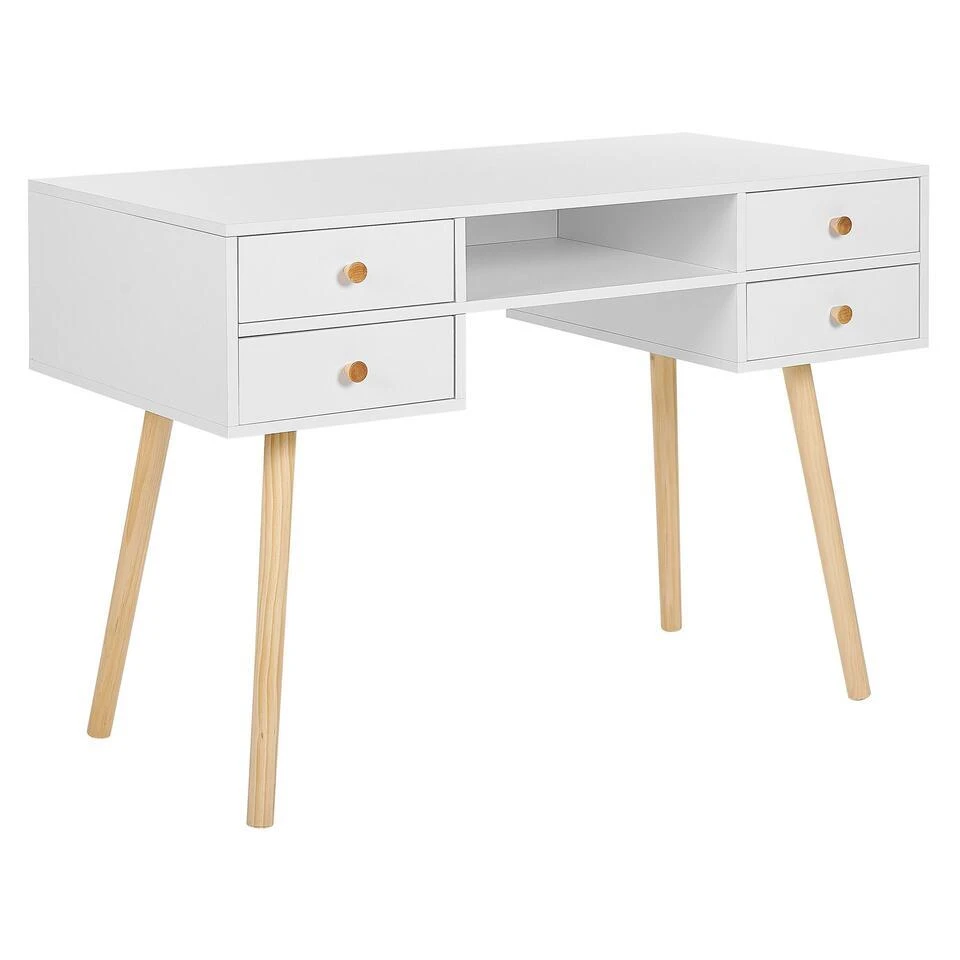 Beliani Bureau LEVIN - Wit Mdf 1 Beliani Bureau LEVIN - Wit Mdf