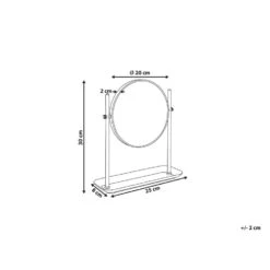 Beliani Make-up Spiegel FINISTERE - Goud Ijzer, Glas -Leenbakker Winkel 1147ff145cd94e65bcbe6596fa5f56fe