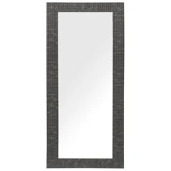 Beliani Wandspiegel PLAISIR - Zwart Synthetisch Materiaal