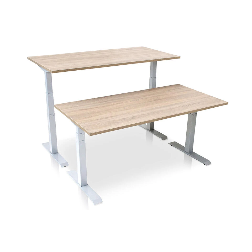MRC PRO Elektrisch ARBO Zit-sta Bureau - 140x80 Cm - Midden Eiken 3 MRC PRO Elektrisch ARBO Zit-sta Bureau - 140x80 Cm - Midden Eiken - Afbeelding 3