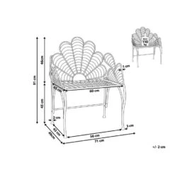 Beliani Tuinstoel LIGURIA - Zwart Ijzer -Leenbakker Winkel 11595924558b4cf98b450e7d99a3f8bc