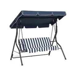 Beliani Schommelbank CHAPLIN - Blauw Staal