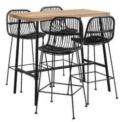 Bartafel Jimmy - Zwart/naturel - 105x60x110 Cm 6 Bartafel Jimmy - Zwart/naturel - 105x60x110 Cm -Leenbakker Winkel 11937008 3010