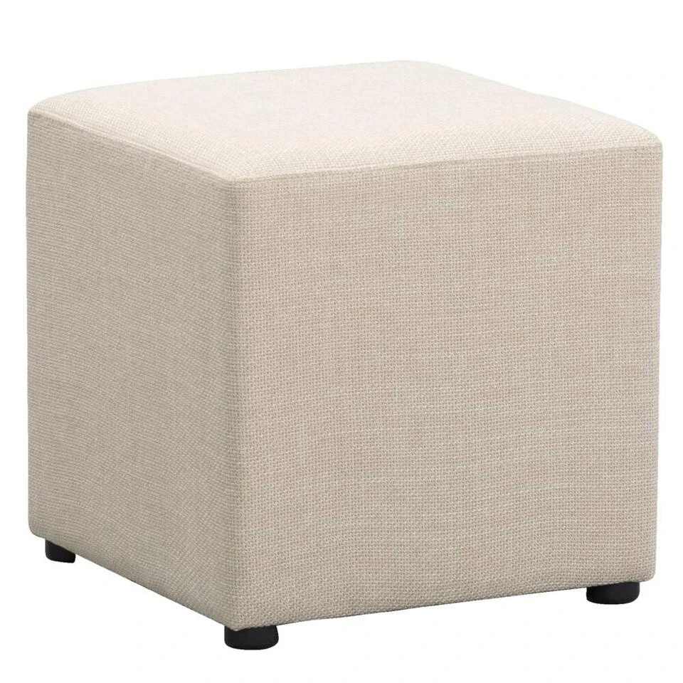 Hocker Nando - Beige - 45x45x45 Cm 2 Hocker Nando - Beige - 45x45x45 Cm - Afbeelding 2