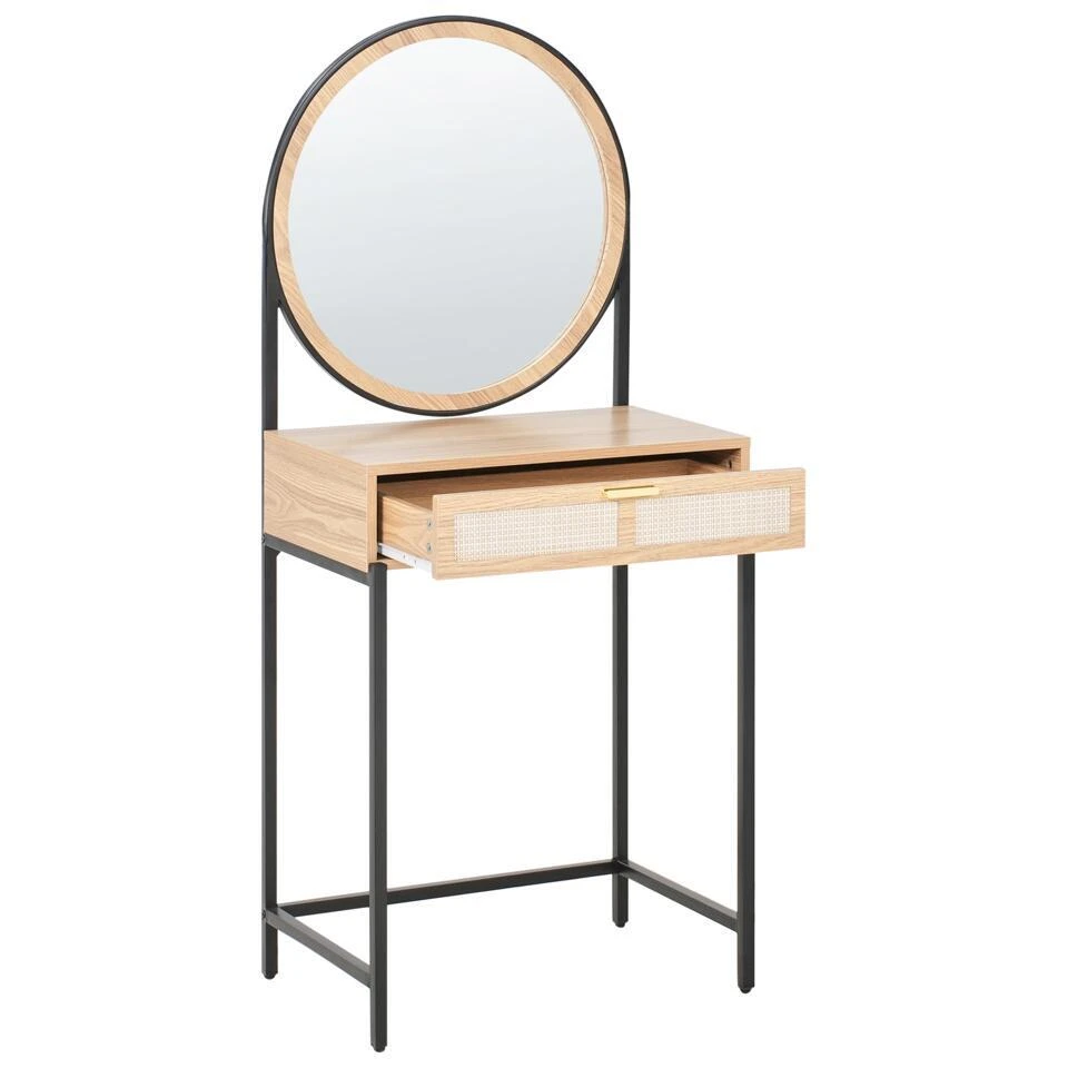 CASSIAR - Kaptafel - Lichtbruin/Zwart - MDF 5 CASSIAR - Kaptafel - Lichtbruin/Zwart - MDF - Afbeelding 5