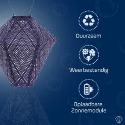 LUMIZ Solar Lampion Ikat Diamond - 28 Cm - Future Dusk -Leenbakker Winkel 11f7de87f6d640a59777f6e1f0a6e989