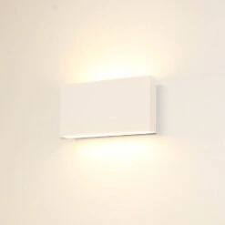 Artdelight Wandlamp Box - L 17 Cm H 9 Cm - Wit