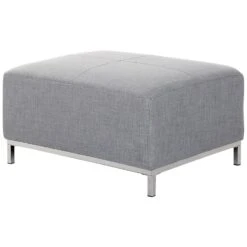 Beliani Ottomaan OSLO - Grijs Polyester