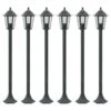 VidaXL - Tuinpaallamp - Groen - Aluminium - 6 Stuks