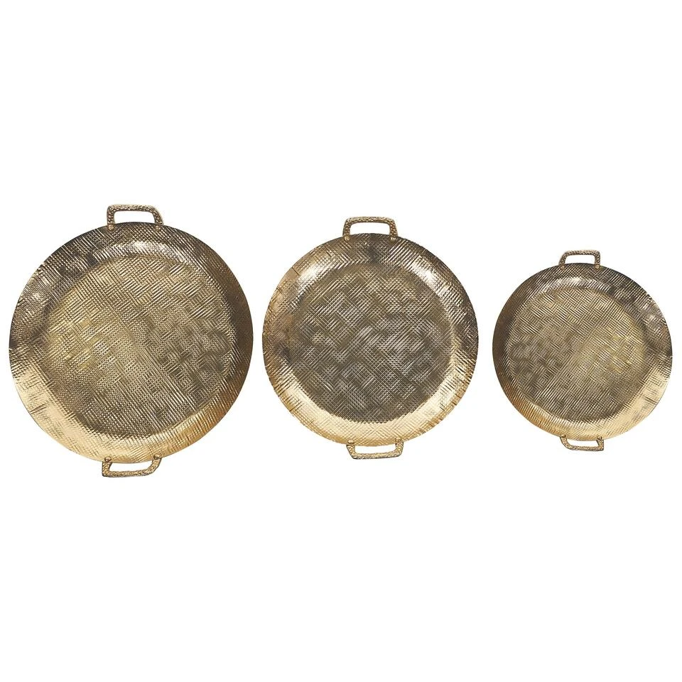 Beliani Decoratieve Schaal DEORIA - Goud Ijzer 4 Beliani Decoratieve Schaal DEORIA - Goud Ijzer - Afbeelding 4