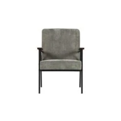 WOOOD Sally Fauteuil - Ribstof - Vergrijsd Groen - 87x65x82