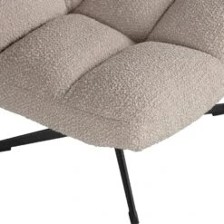 WOOOD Vinny Draaifauteuil - Bouclé - Zand - 80x75x75 -Leenbakker Winkel 12a70fefaee849fe9f165224f1f71563
