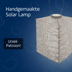 LUMIZ Solar Lampion Paisley Triangle - 28 Cm - Licht Taupe -Leenbakker Winkel 12aa649800254b07b3f4e2d81b8b9fd7