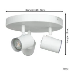 EGLO Consuma 1 Spot - GU10 - Ø 25 Cm - Wit -Leenbakker Winkel 12b15260bf144df4885893b2ee51caaf