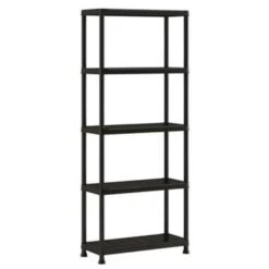 Keter Plus Shelf 75/5 - 5 Planken - 75x32x176 Cm - Zwart