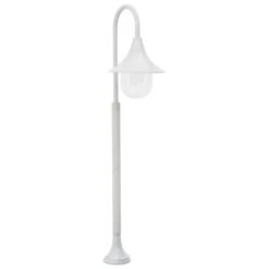 VidaXL Paalverlichting Tuin E27 120 Cm Aluminium Wit