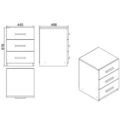 Emob Locelso Lade - 18 Mm Dik - 44 Breedte - Wit -Leenbakker Winkel 132be2f245544d25a9b8dde16defb86e