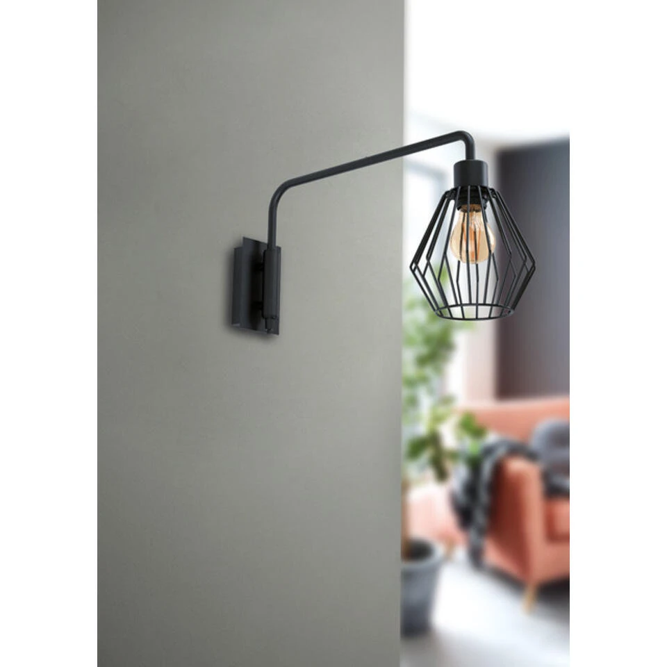 EGLO Tabillano 1 Wandlamp - E27 - 16 Cm - Zwart 2 EGLO Tabillano 1 Wandlamp - E27 - 16 Cm - Zwart - Afbeelding 2