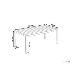 Beliani Tuintafel VERNIO - Zwart Kunsthout, Aluminium -Leenbakker Winkel 13563e47b7b04b529099239fc05d0b49
