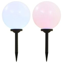 VidaXL LED-solarlampen Rond 30 Cm RGB 2 St