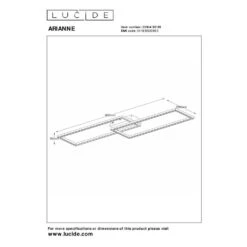 Lucide ARIANNE Plafonnière - Zwart -Leenbakker Winkel 1385d62ed0fa4765a60a43222478d910
