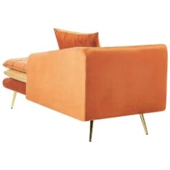 GONESSE - Chaise Longue - Oranje - Fluweel -Leenbakker Winkel 142399d5af3a48ffbfb5a96bee19d207