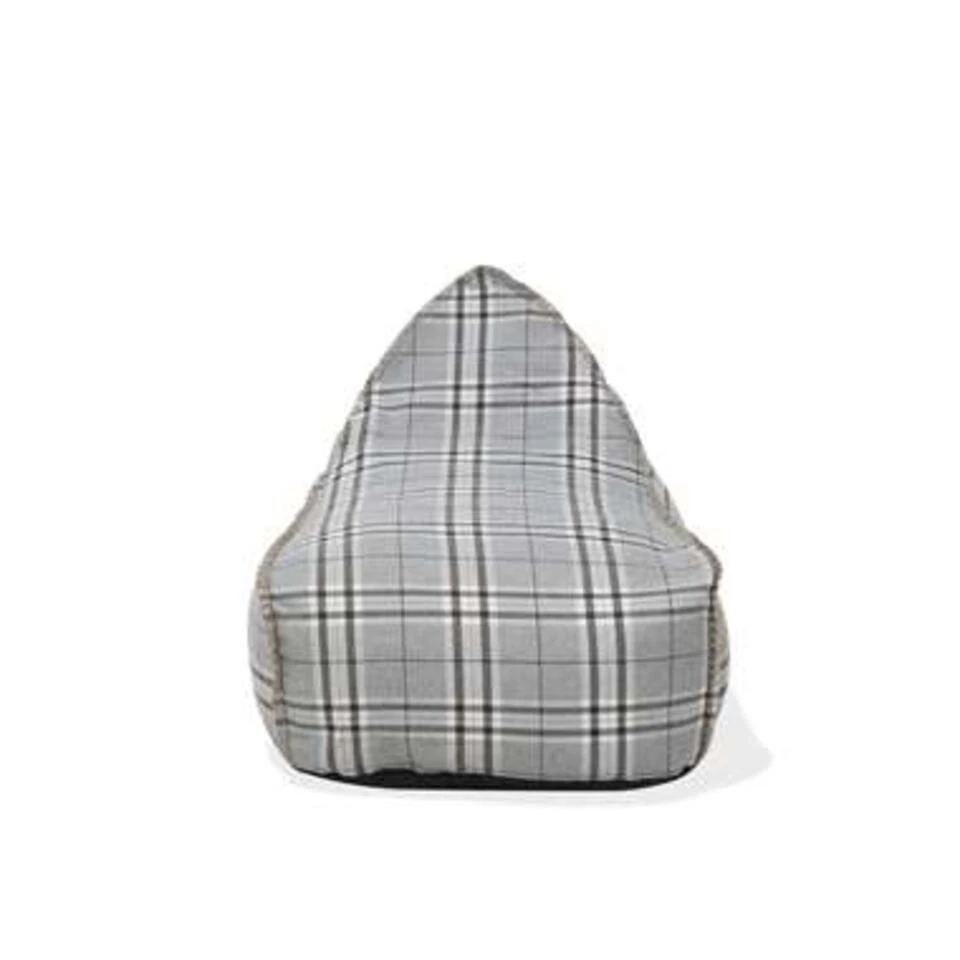 Beliani Zitzak DROP LINEN - Grijs Polyester 3 Beliani Zitzak DROP LINEN - Grijs Polyester - Afbeelding 3