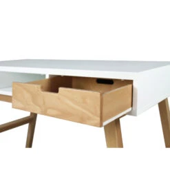 Bopita Lynn Bureau - Wit/Naturel (Exclusief 3 Laden) -Leenbakker Winkel 1557324774 0103