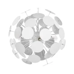 Beliani Hanglamp MARITSA - Wit Metaal