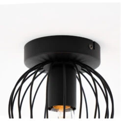 EGLO Newtown Plafondlamp - E27 - Staal - Zwart -Leenbakker Winkel 15d32a75257c49028f246d4a58dcb345