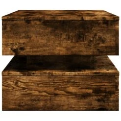 VidaXL - Rechthoekige Salontafel Met LED - Gerookt Eiken - Hout - 90x50 Cm -Leenbakker Winkel 160aa1a4fa9d4ada9e8c2bb07c3134e2