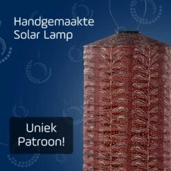 LUMIZ Solar Lampion Folia Cylinder - 28 Cm - Koper -Leenbakker Winkel 163d78db533442fc9a0ec6b4a9dbe8c7