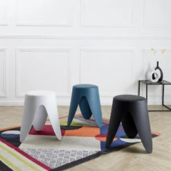 Home Deco Factory Zit Kruk - Kunststof - Wit - 30 X 46 Cm -Leenbakker Winkel 1654fb60e40040fa8089628f3cec87ff 1