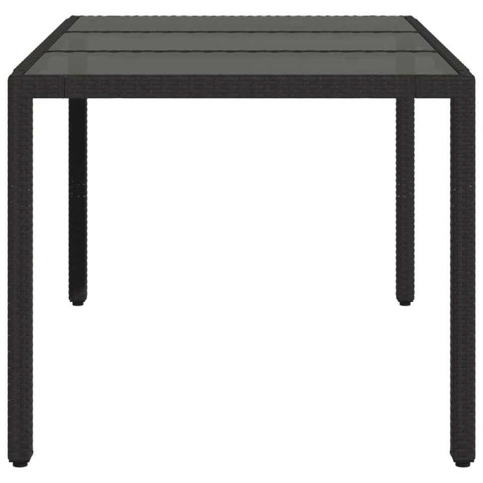 VidaXL - Tuintafel - Zwart - Poly Rattan - 150 X 90 X 75 Cm 5 VidaXL - Tuintafel - Zwart - Poly Rattan - 150 X 90 X 75 Cm - Afbeelding 5
