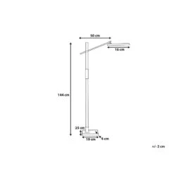 Beliani Staande Lamp AQUARIUS - Grijs Synthetisch Materiaal -Leenbakker Winkel 16f0ffb51e9243b680119e9be29a1ef7