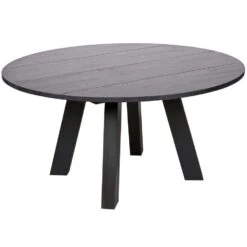WOOOD Rhonda Eetkamertafel XL - Eiken - Blacknight - 75x150x150