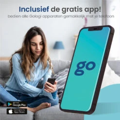 Gologi Plafondventilator Met Verlichting - Ø60 Cm - LED RGBW - 6 Standen 21 Gologi Plafondventilator Met Verlichting - Ø60 Cm - LED RGBW - 6 Standen -Leenbakker Winkel 171f5c363d1243faaeebf47b174f51f3