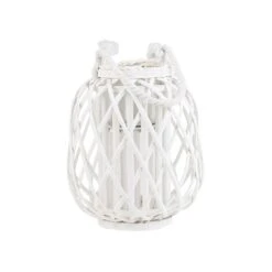 Beliani Windlichtzuilen MAURITIUS - Wit Wilgenhout