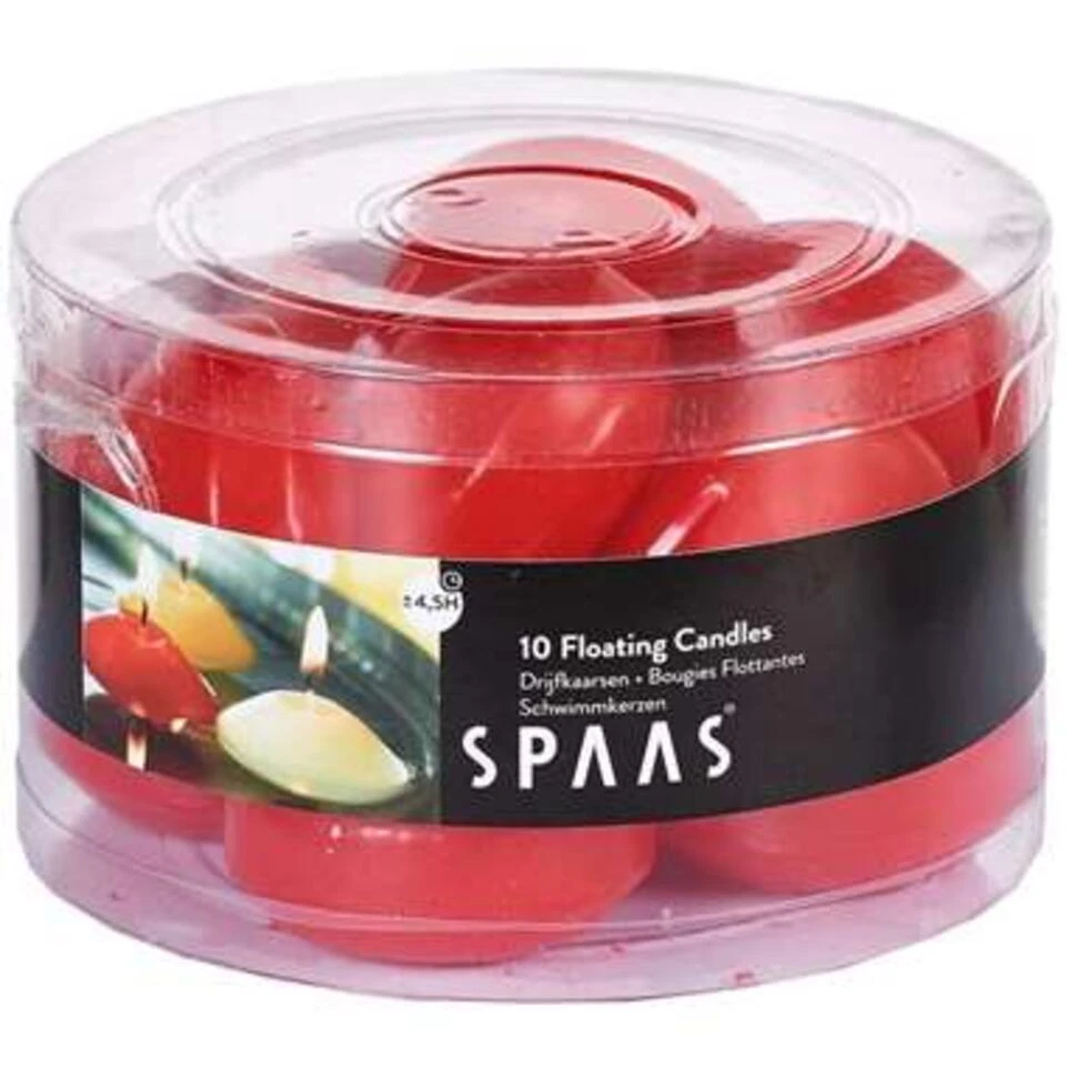 Candles By Spaas Drijfkaarsen - 10 Stuks - Rood 3 Candles By Spaas Drijfkaarsen - 10 Stuks - Rood - Afbeelding 3